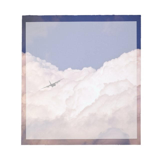 Military Transport Airplane by Shirley Taylor Notepad (Front)