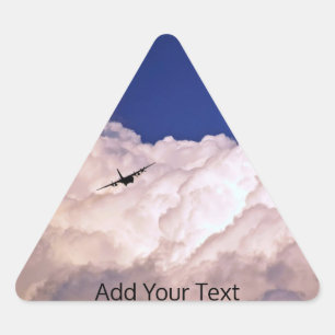 Military Transport Airplane by Shirley Taylor Triangle Sticker