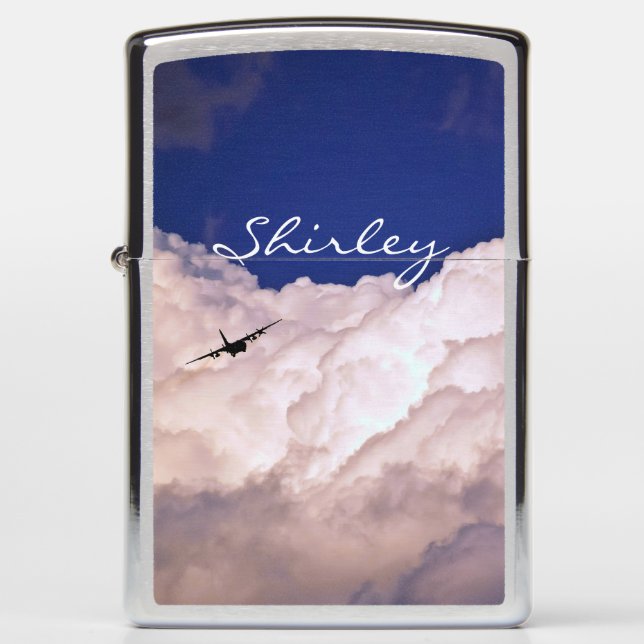 Military Transport Airplane by Shirley Taylor Zippo Lighter (Front)