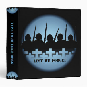 Military Tribute Binder Lest We Forget Books