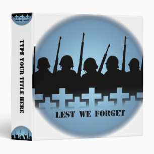 Military Tribute Binder Lest We Forget Books