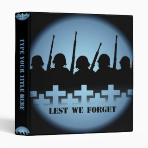 Military Tribute Binder Lest We Forget Books