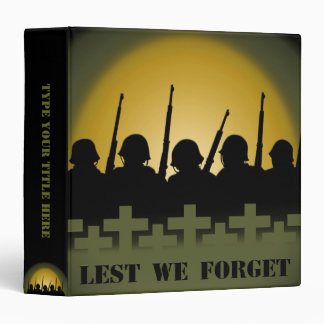 Military Tribute Binder Lest We Forget Books
