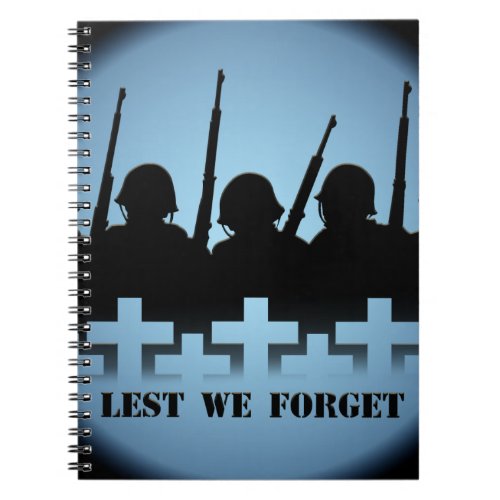 Military Tribute Notebook Lest We Forget Books