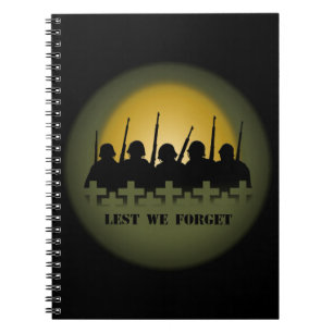 Military Tribute Notebook Lest We Forget Books