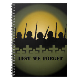 Military Tribute Notebook Lest We Forget Books