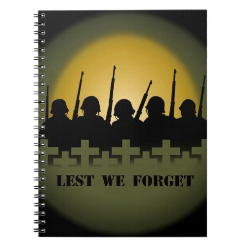 Military Tribute Notebook Lest We Forget Books