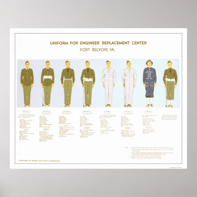 Military Uniform Choice 1942 PWA Poster (Front)