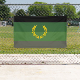 Military Uniform Pride Flag Banner