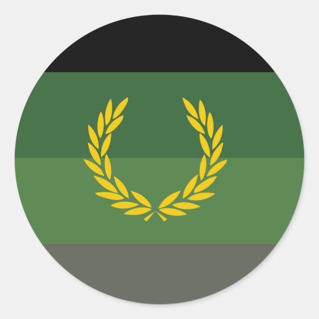 Military Uniform Pride Flag Classic Round Sticker (Front)