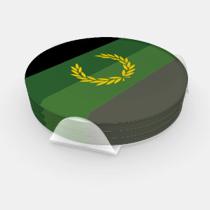 Military Uniform Pride Flag Coaster Set