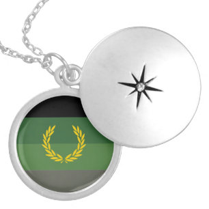 Military Uniform Pride Flag Locket Necklace