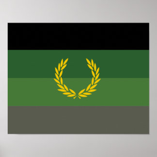 Military Uniform Pride Flag Poster