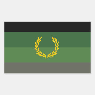 Military Uniform Pride Flag Rectangular Sticker