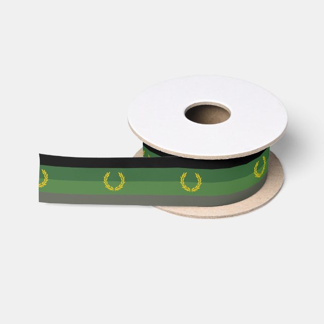 Military Uniform Pride Flag Satin Ribbon (Spool)