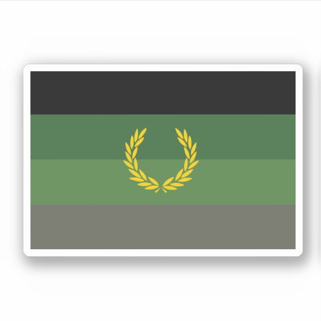 Military Uniform Pride Flag Sticker (Front)
