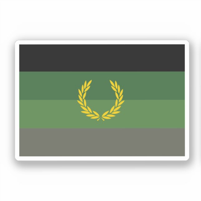 Military Uniform Pride Flag Sticker (Front)
