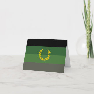 Military Uniform Pride Flag Thank You Card