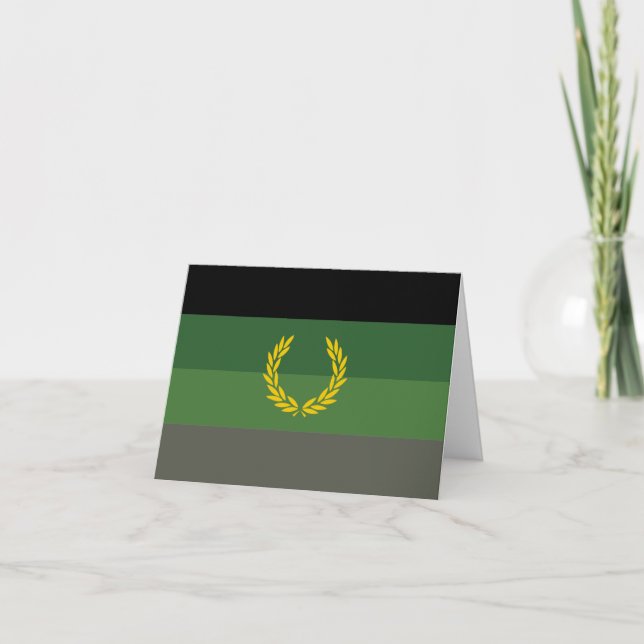 Military Uniform Pride Flag Thank You Card (Front)