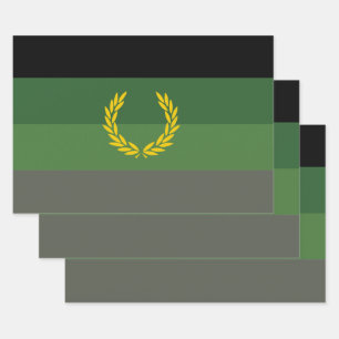Military Uniform Pride Flag Wrapping Paper Sheets