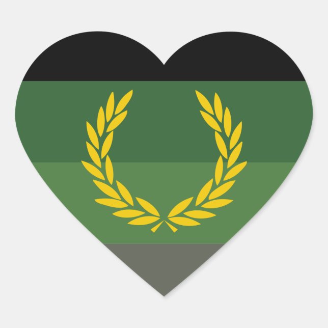 MILITARY UNIFORM PRIDE HEART STICKER (Front)