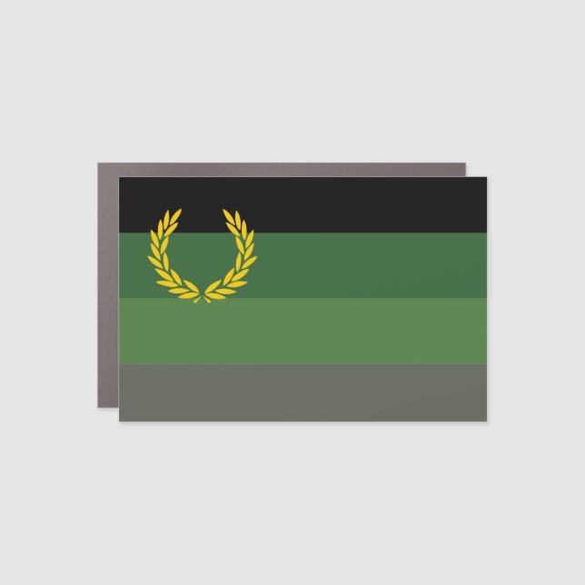 Military Uniform Pride House Flag Car Magnet (Front)