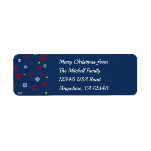 Military USA Christmas Snowflakes Blue Label