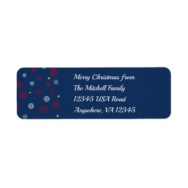 Military USA Christmas Snowflakes Blue Label (Front)