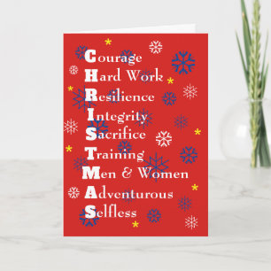 Military USA Customizable Merry Christmas Holiday Card