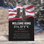Military USA Flag Solider Welcome Home Party Invitation