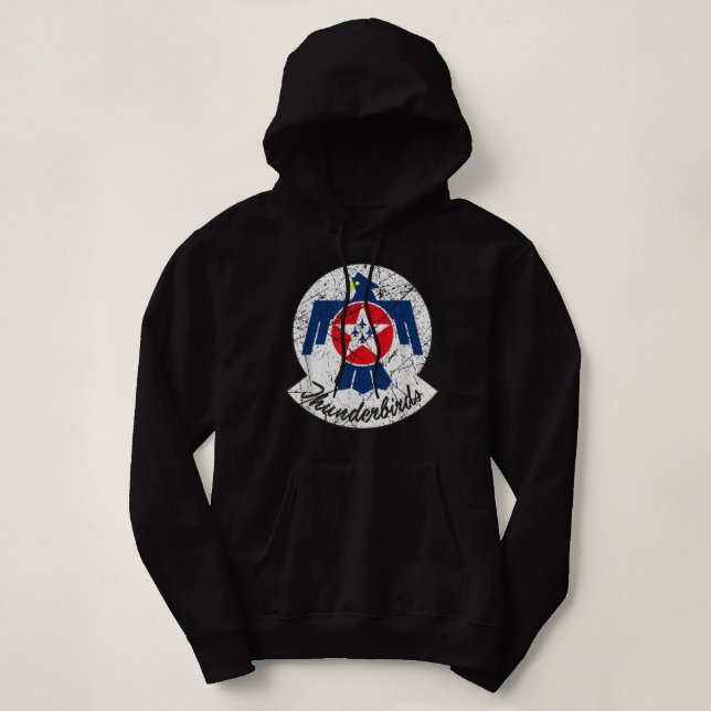Military USAF Thunderbirds Air Squadron Vintage In Hoodie (Design Front)