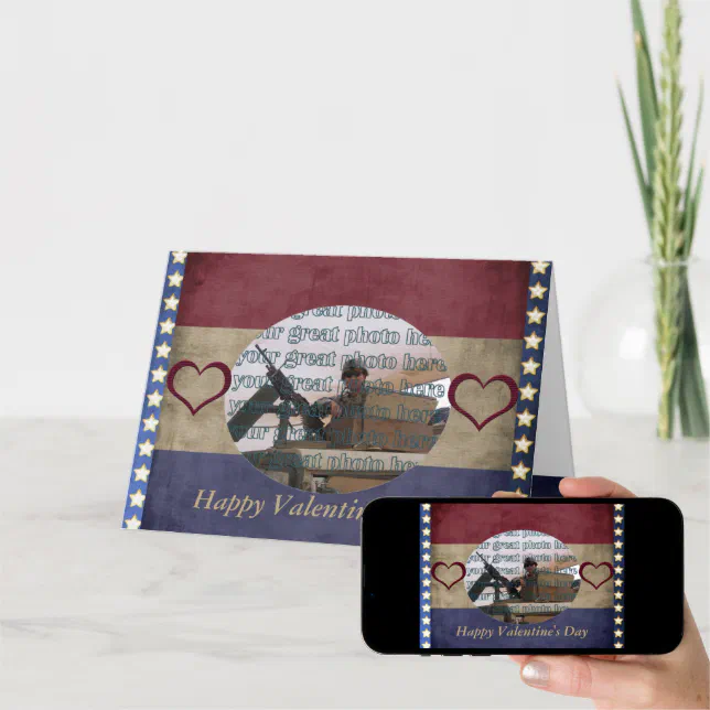 Military Valentine Photo Frame Card (Downloadable)
