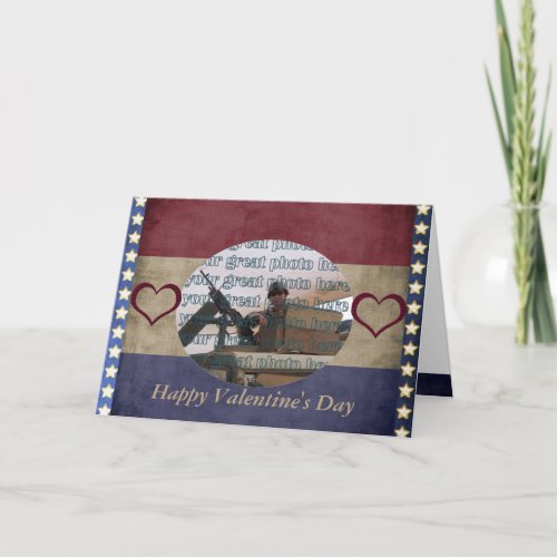 Military Valentine Photo Frame Card