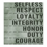 Military values poster