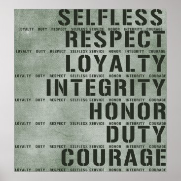 Military values poster