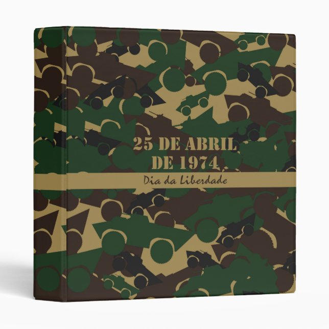 Military vehicle camouflage pattern binder (Front/Spine)