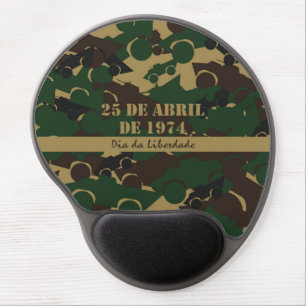 Military vehicle camouflage pattern gel mouse pad