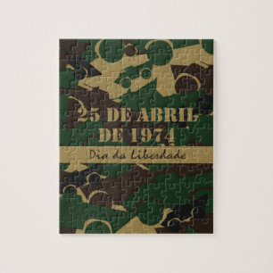 Military vehicle camouflage pattern jigsaw puzzle