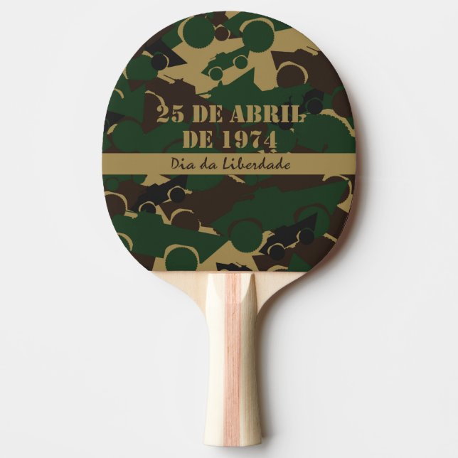 Military vehicle camouflage pattern Ping-Pong paddle (Front)