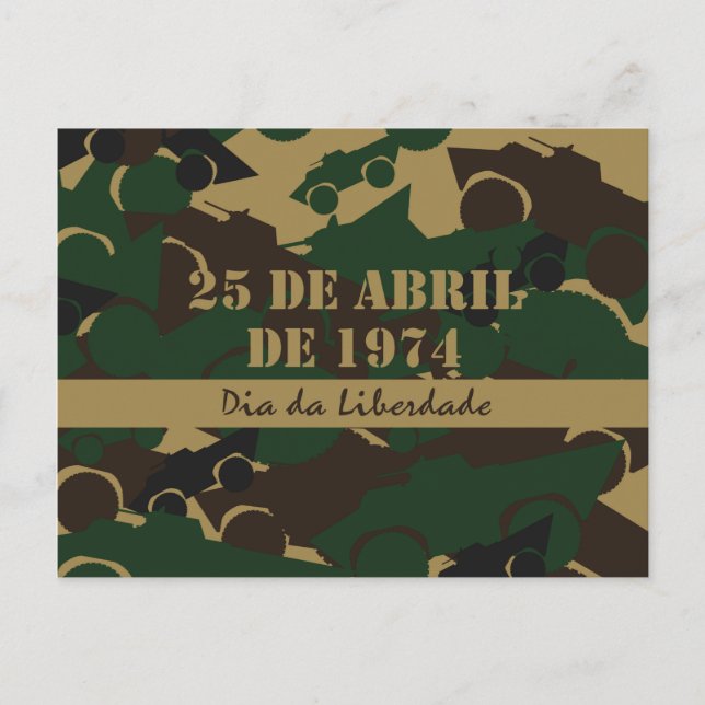 Military vehicle camouflage pattern postcard (Front)