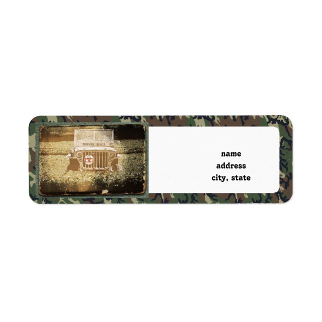 Military Vehicle Label (Front)