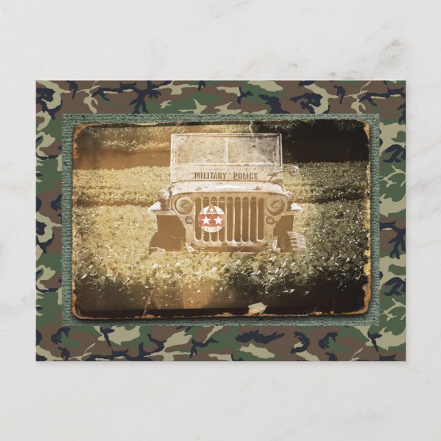 Military Vehicle Postcard (Front)