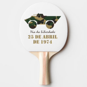 Military vehicle symbol of 25 April Revolution Ping-Pong Paddle