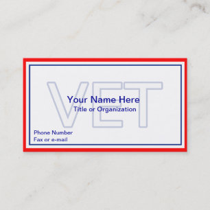 Military Veteran Business Card