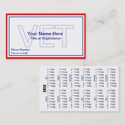 Military Veteran Business Card | Zazzle