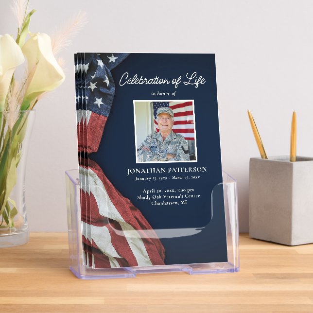 Military Veteran Celebration of Life Program Brochure (Insitu)