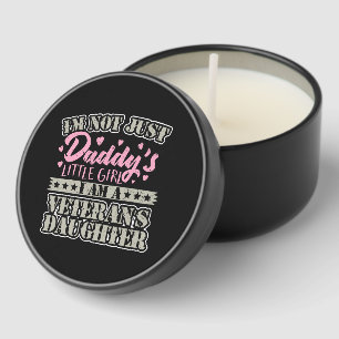 Military Veteran Daughter - Daddy's Little Girl Mini Candle Favors