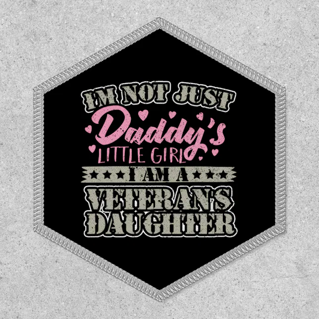 Military Veteran Daughter Daddy's Little Girl Patch (Front)