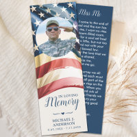 Military Veteran Funeral Prayer Photo USA Flag