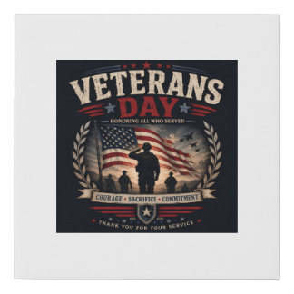 Military Veteran Gift Idea - US Veteran Appreciati Faux Canvas Print